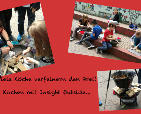 drei Bilder vom Outdoor-Kochen mit der KJZ Mainz-Stadt